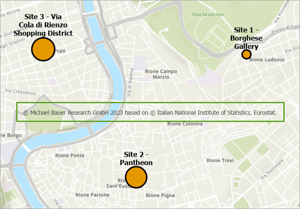 Note textuelle sur la carte