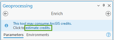 Lien Estimate credits (Estimer les crédits)