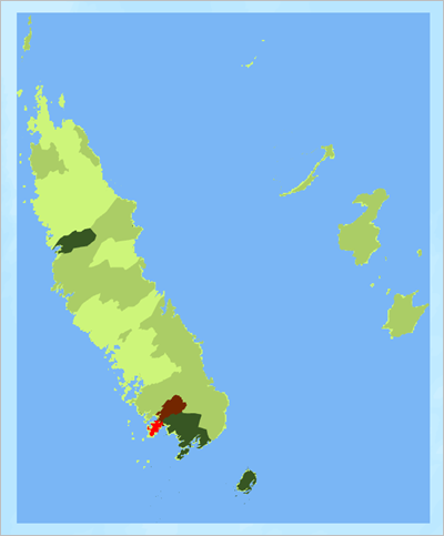 Nouvelle-Calédonie avec communes classées