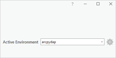 Active Environment (Environnement actif) défini sur arcpydap.
