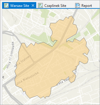 Carte du site de Varsovie