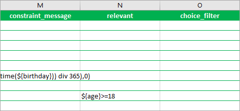 Colonne relevant (pertinente) avec formule ajoutée