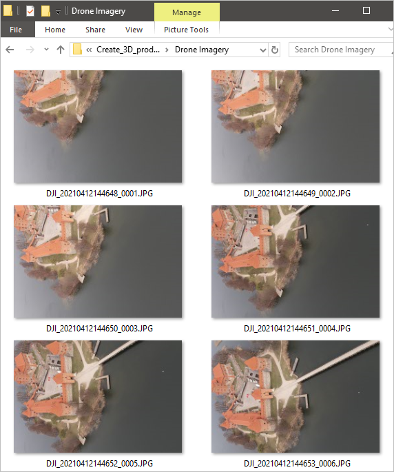 Dossier d’images de drone