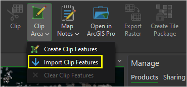 Option Importer les entités de découpage