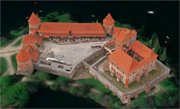 Maillage 3D découpé du château