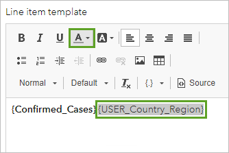 Texte {USER_Country_Region} ({Pays_Région_UTILISATEUR}) défini en gris.