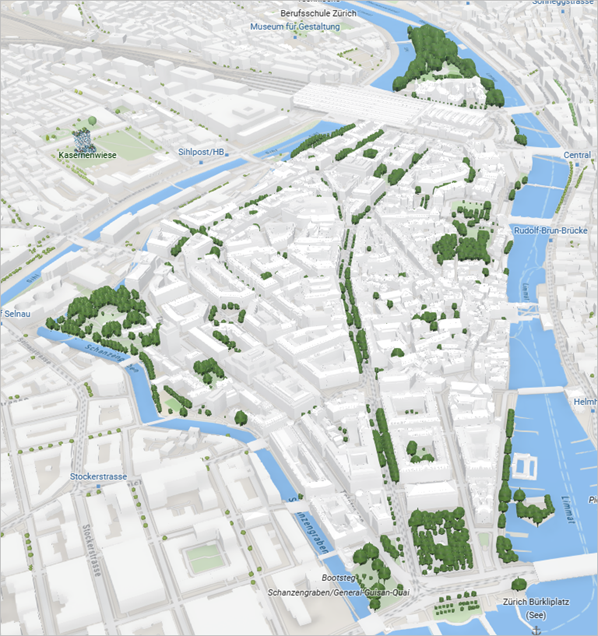 Étendue complète de la zone d’étude