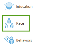 Catégorie Race dans la fenêtre Data Browser (Navigateur de données)