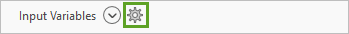 Bouton Field list settings (Paramètres de la liste des champs) pour Input variables (Variables en entrée)