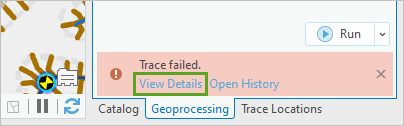 View Details (Afficher les détails) dans la fenêtre Geoprocessing (Géotraitement)