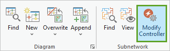 Bouton Modify Controller (Modifier le contrôleur) sur le ruban