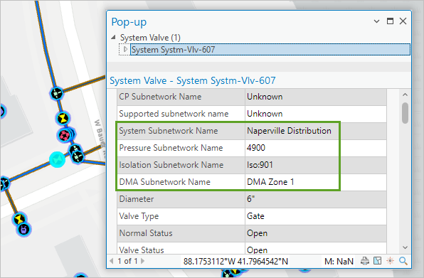 Champs Subnetwork Name (Nom du sous-réseau) dans la fenêtre contextuelle