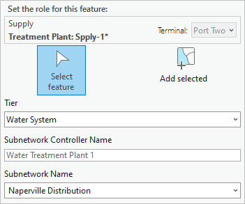 Paramètres dans la fenêtre Modify Subnetwork Controller (Modifier le contrôleur de sous-réseau)