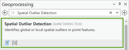 Résultats de recherche de l’outil Spatial Outlier Detection (Détection de points spatiaux aberrants)