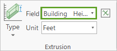 Paramètre Field (Champ) défini sur Building Height (Hauteur du bâtiment)