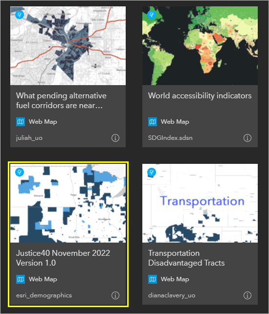 Carte Web Justice40 November 2022 Version 1.0