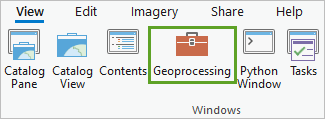 Bouton Geoprocessing (Géotraitement)