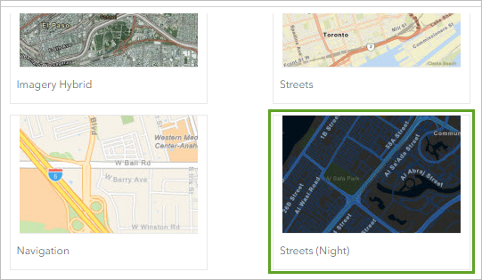 Fond de carte Streets (Night) (Rues (nuit)).