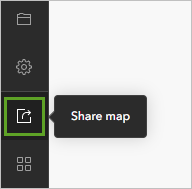 Bouton Share map (Partager la carte) de la barre d’outils Contents (Contenu)