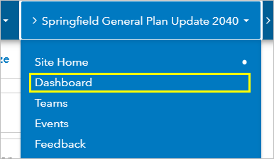 Option Dashboard (Tableau de bord)