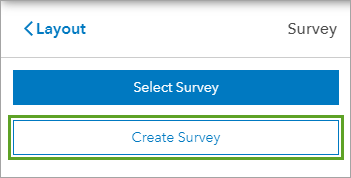 Bouton Create Survey (Créer une enquête)