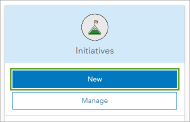 Bouton New (Nouveau) sous Initiatives
