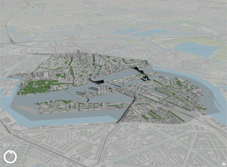 Vue initiale de la scène du centre-ville de Rotterdam