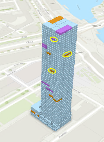 Toutes les unités du bâtiment affichées.