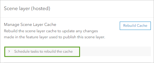 Option Schedule tasks to rebuild the cache (Planifier des tâches pour régénérer le cache)