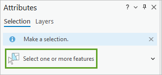Bouton Select one or more features (Sélectionner une ou plusieurs entités)