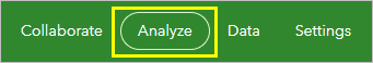 Analyze (Analyser) sur le ruban