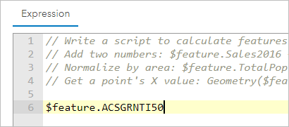 Code Arcade pour la variable 2021 HHs/Gross Rent 50+% of Income (ACS 5-Yr) (Ménages dont le loyer brut représente 50 % ou plus des revenus [ACS 5 ans] [2021])