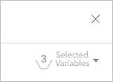 Le paramètre Variables sélectionnées affiche trois variables dans la fenêtre Navigateur de données.