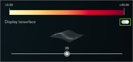 Bouton Display isosurface (Afficher l’isosurface)