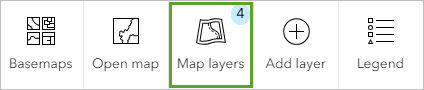Bouton Map layers (Couches cartographiques)