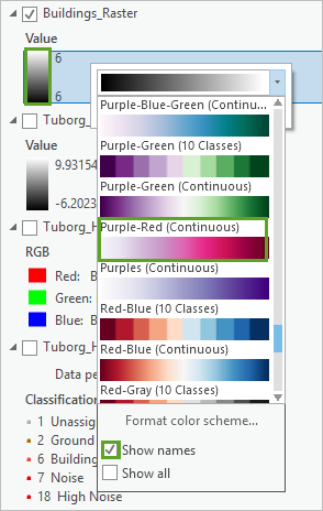 Combinaison de couleurs Purple-Red (Continuous) (Violet-rouge (continu))