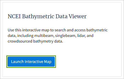 Lien Rechercher des données bathymétriques par carte