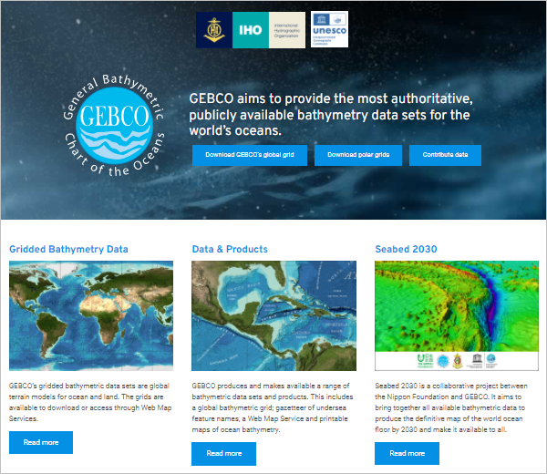 Site Web GEBCO