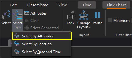 Option Select By Attributes (Sélectionner selon les attributs)