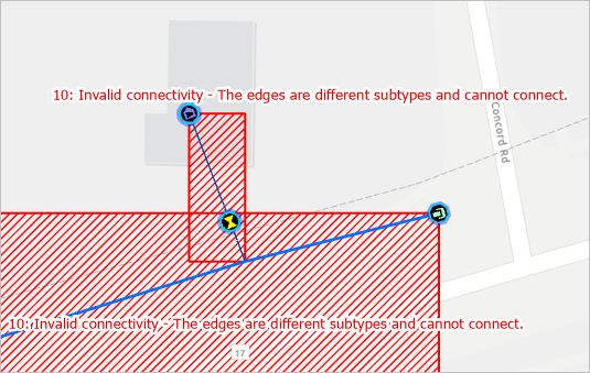 Carte avec deux instances d’erreur 10