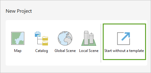 Option Start without a template (Démarrer sans modèle)