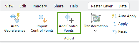 Bouton Add Control Points (Ajouter des points de contrôle)