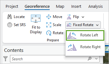 Option de menu Rotate Left (Pivoter à gauche)