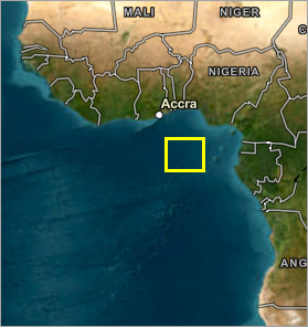 Emplacement de l’image au large des côtes de l’Afrique