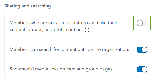 Désactivez la possibilité pour les membres de rendre public leur contenu, leurs groupes et leur profil.