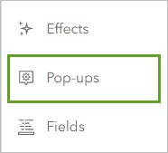 Pop-ups (Fenêtres contextuelles) dans la barre d’outils Settings (Paramètres)