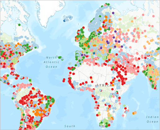 Couche Global Power Plants (Centrales électriques dans le monde)