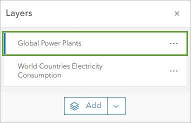 Couche Centrales électriques dans le monde sélectionnée