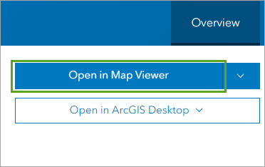 Bouton Open in Map Viewer (Ouvrir dans Map Viewer)