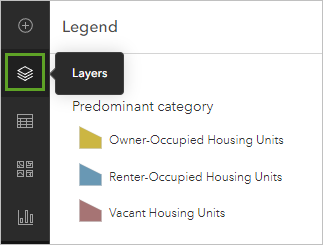 Bouton Layers (Couches) dans la barre d’outils Contents (Contenu)